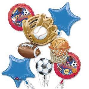 Action Sports Happy Birthday Foil Balloon Bouquet